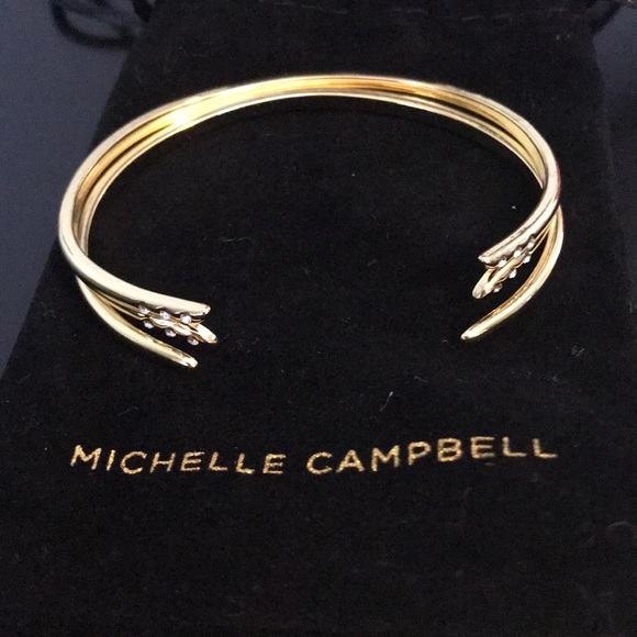 Michelle Campbell Stackable Gold Tone Bracelets - Picture 1 of 2